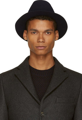 A.P.C. Navy Felted Wool Fedora