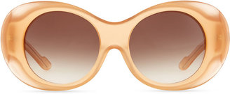 Courreges Plastic Sunglasses, Peach