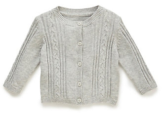 Baby Essentials Pure Cotton Cable Knit Cardigan