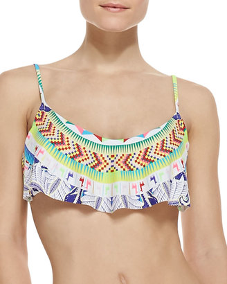 Mara Hoffman Printed Flutter Bikini Top