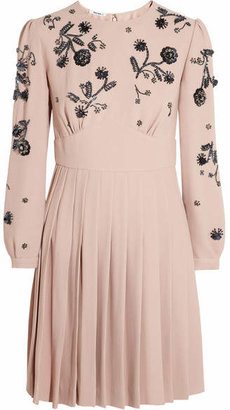 Miu Miu Embellished Cady Dress - Pastel pink