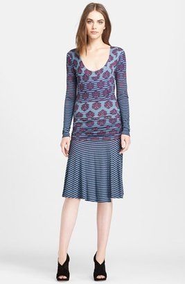 Tracy Reese Long Sleeve Ruched Jersey Dress