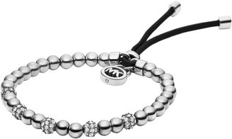 Michael Kors Brilliance Silver Stretch Bead Bracelet