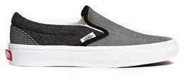 Vans Classic Suiting Mix Slip On Trainers - Black/white