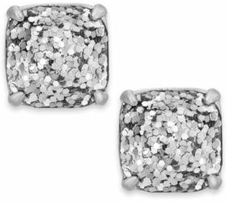 Kate Spade Silver-Tone Metallic Glitter Stone Stud Earrings