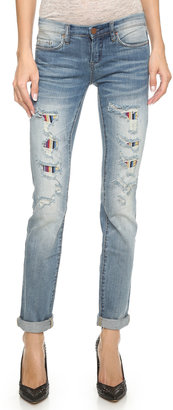 Blank Relaxed Straight Leg Jeans with Lining