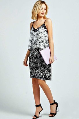 boohoo Maddison Double Layer Floral Swing Dress