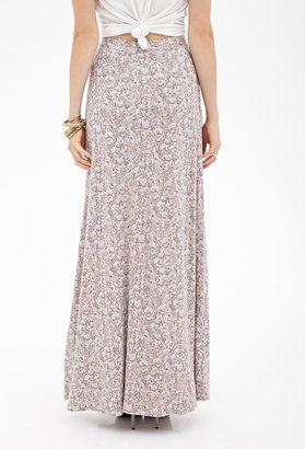 Forever 21 Blurred Floral Maxi Skirt