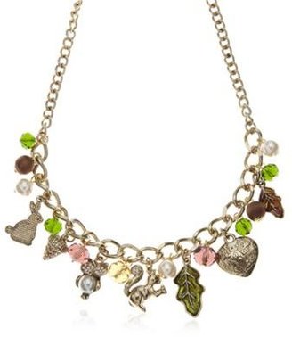 Floozie by Frost French Gold plated 'Woodland' charm necklace