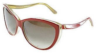 Alexander McQueen AM 4147/S F13 Red Cat Eye Sunglasses Brown Gradient Lens