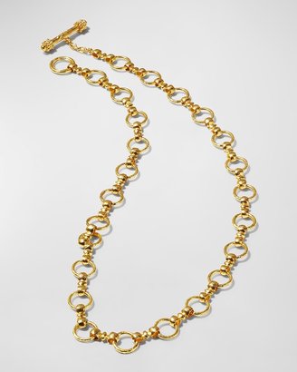 Elizabeth Locke Celtic Gold 19k Link Necklace, 21"L