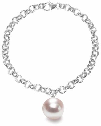 ORA Pearls - Magna Silver Chain Bracelet XXL White Pearl