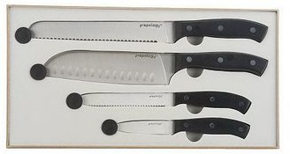 Prepology 4 Pc Stainless Cutlery Set w/ Wood Case