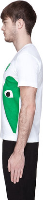 Comme des Garcons Play White Green Logo T-Shirt