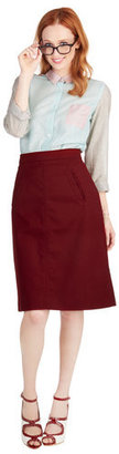Pink Martini Aptitude for Anthropology Skirt in Wine