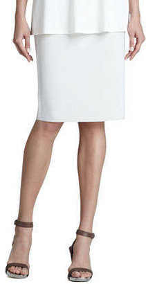 Eileen Fisher Silk-Cotton Straight Skirt