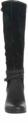 UGG Lesley Wedge Knee Boots Black Leather