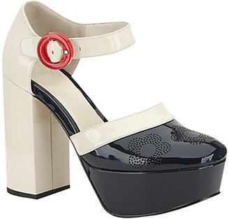 Clarks Orla Kiely Marianne Court Shoes, Navy / White