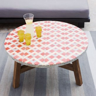 west elm Mosaic Tiled Coffee Table - Coral