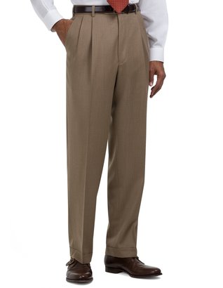 Brooks Brothers Madison Fit Pleat-Front Covert Twill Trousers