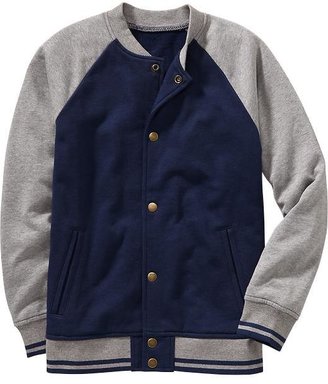 Old Navy Boys Color-Block Fleece Baseball Jackets