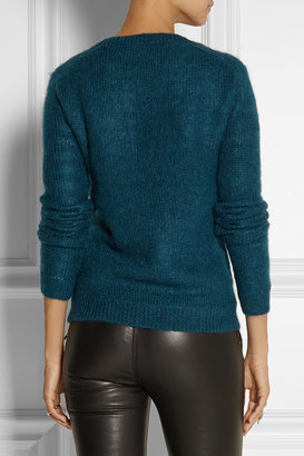 BLK DNM 21 cropped mohair-blend sweater