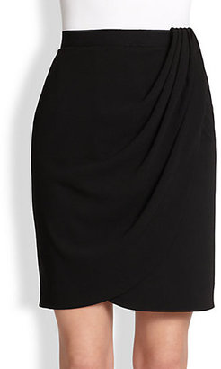 L'Agence Drape-Front Pencil Skirt