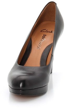 Clarks Anika Kendra Leather Platform Court Shoes