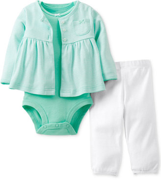Carter's Baby Girls' 3-Piece Bodysuit, Cardigan & Pants Set