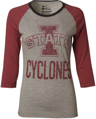 Nike Women's Three-Quarter-Sleeve Iowa State Cyclones Raglan T-Shirt