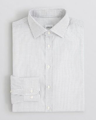 Armani Collezioni Textured Stripe Dress Shirt - Regular Fit