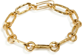 AURÃLIE BIDERMANN FINE JEWELRY Yellow Gold Hammered Chain Bracelet