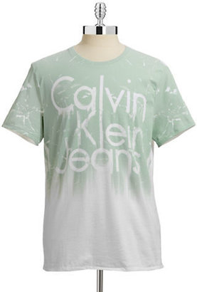 Calvin Klein Jeans Tie Dye Crew Neck Logo T Shirt