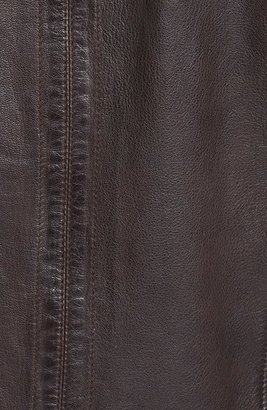 HUGO BOSS 'Leko' Goatskin Leather Moto Jacket
