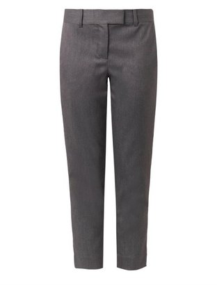 L'Agence Brushed-twill high-rise trousers