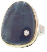 Jamie Joseph Irregular Pietersite Ring with Diamond