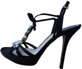 Christian Dior Black Cloth Sandals