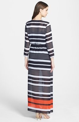 MICHAEL Michael Kors 'Helsinki Stripe' Georgette Maxi Dress