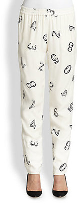 See by Chloe Number-Print Woven Track Pants