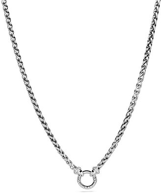 David Yurman Wheat Chain Necklace with Diamonds, 18"
