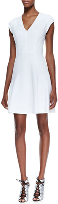 Rebecca Taylor Textured Flare-Skirt Dress