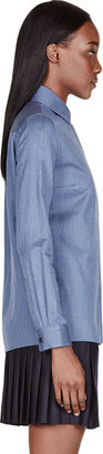 J.W.Anderson Blue Twill Classic Logo Blouse