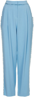 Unique **Pale Blue Fringe Trousers