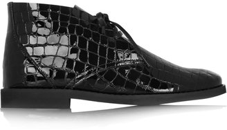 MySuelly My Suelly John croc-effect patent-leather boots