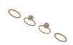 Dorothy Perkins Womens Four Pack Of Rings- Gold
