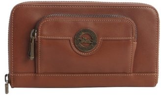 Longchamp congnac leather 'Au Sultan' zip continental wallet