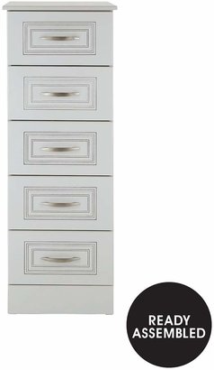 Consort Furniture Limited Dorchester Ready Assembled Narrow Chest Of 5 Drawers