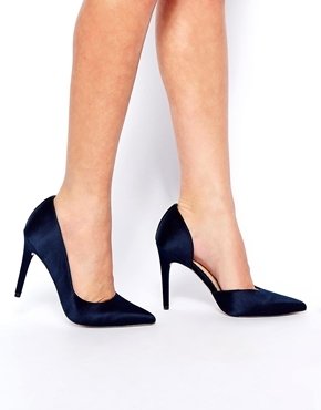 ASOS PROPOSITION Pointed High Heels - Navy