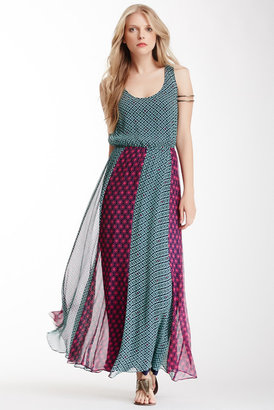 Ella Moss Printed Silk Maxi Dress