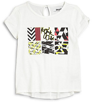DKNY Little Girl's Collage Screen Tee